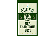 Milwaukee Bucks World Champions Flag 3ft x 5ft Polyester NBA Banner Flying Size No